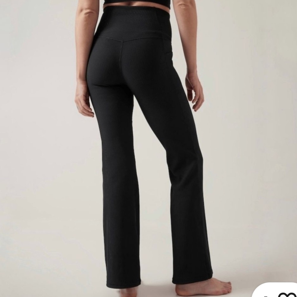 Athleta Black Salutation Stash Ribe Flare Pant